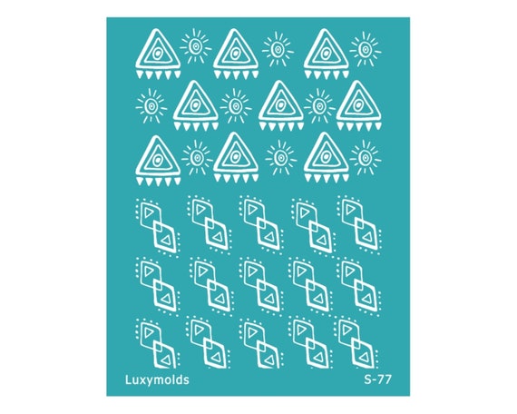 Silk screen stencil for polymer clay "Luxymolds" S-77"Boho"