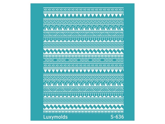 Silk screen stencil for polymer clay "Luxymolds" S-636