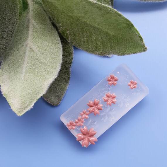 Silicone earrings mini mold "Flowers" for resin and epoxy