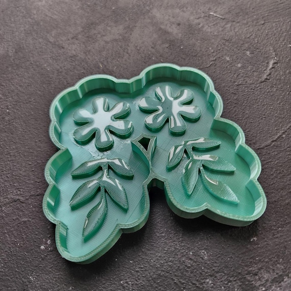 Glossy Earring Mold Blanks – Master Molds for Making Your Own Silicone Molds "Flower design"