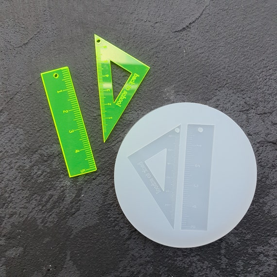 Silicone earrings mold "Ruler" mould for resin and epoxy