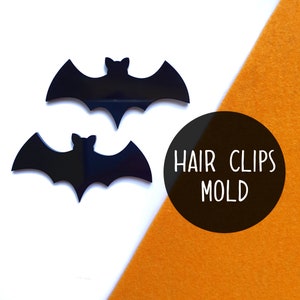 ハロウィーンのコウモリシリコンヘアクリップ型（樹脂とエポキシ用）