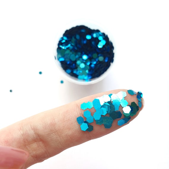 Blue Hexagon Chunky glitter for Resin Epoxy crafts