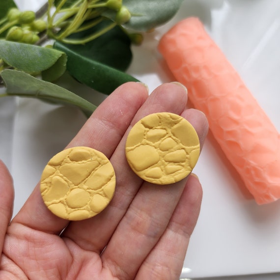 Polymer clay texture roller clay stamp 3D printed embossing