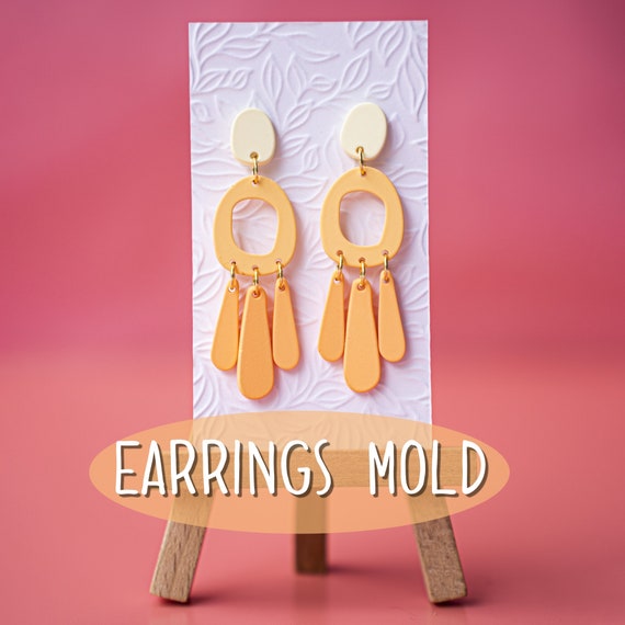 Silicone earrings mold mould for resin and epoxy