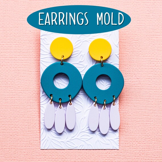 Silicone earrings mold mould for resin and epoxy