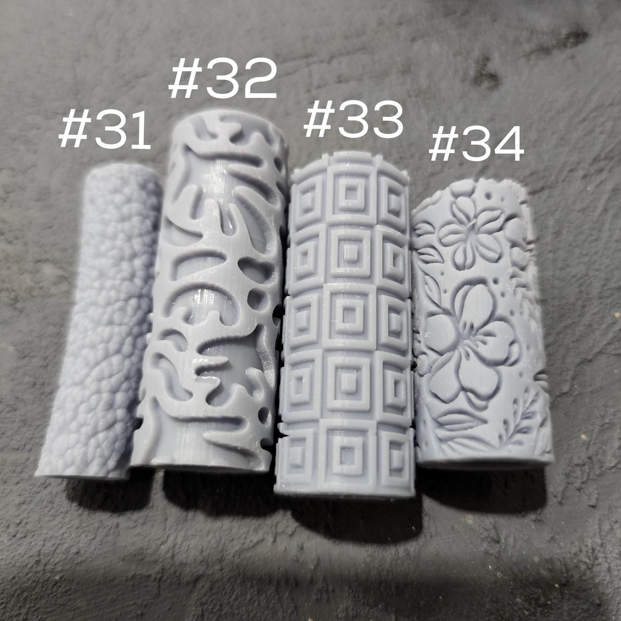 Polymer Clay Texture Roller, Pottery Stamps For Polymer Clay Earrings  Jewelry,embossing Pottery Texture Rollers For Jewelry Making,3d Printed  Texture Roller, Shop On Temu And Start Saving