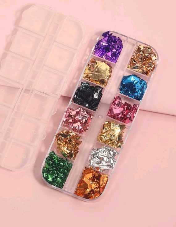 12 pcs foil sheets for Resin Epoxy crafts and nail art