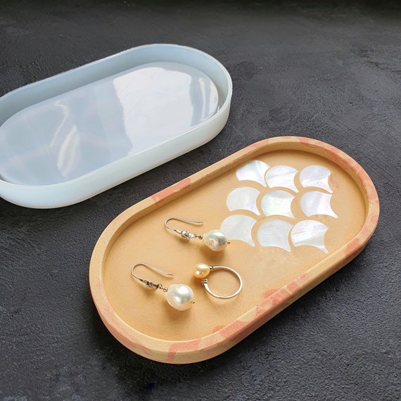 Mold Trinket tray Coaster silicone mould for Resin Epoxy Jesmonite