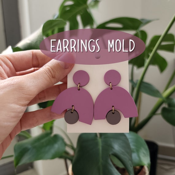 Silicone earrings mold mould for resin and epoxy
