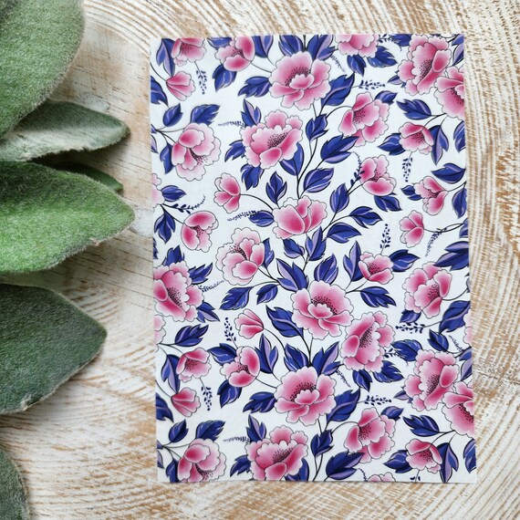 Clay transfer paper / Image transfer paper for clay / Water soluble paper for polymer clay / Peony flowers pattern transfer sheets