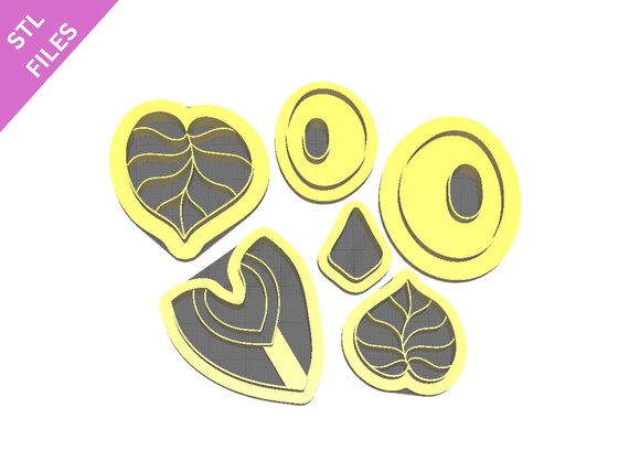 Digital STL files for 3D printing Clay cutters Earrings sharp version cutters download files for resin machine