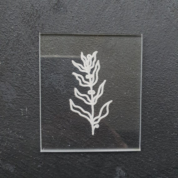 Embossing stamp for polymer clay Floral texture plate Flower debossing stamp Acrylic stamps