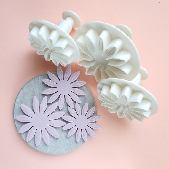 3 Pcs Set Polymer Clay Cutters Jewelry Earrings flower Daisy Shape Plastic  Cutter 