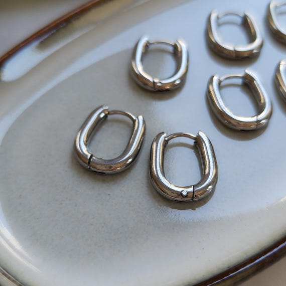 Stainless steel earrings oval hooks earrings parts Jewelry DIY parts earring components findings