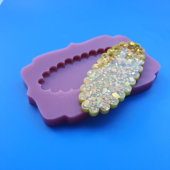 Silicone hair clip mold for resin and epoxy Jewelry resin mould