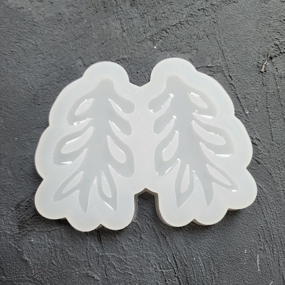 Silicone earrings mold Jewelry resin mold "Leaf" Botanic design epoxy mold
