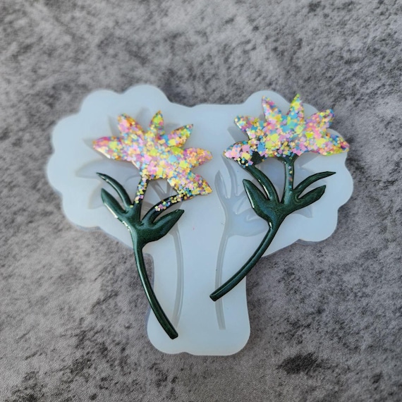 Silicone Flower Earrings Mold for Resin Jewelry Making