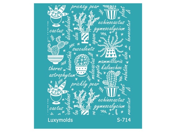 Silk screen stencil for polymer clay "Luxymolds" S-714