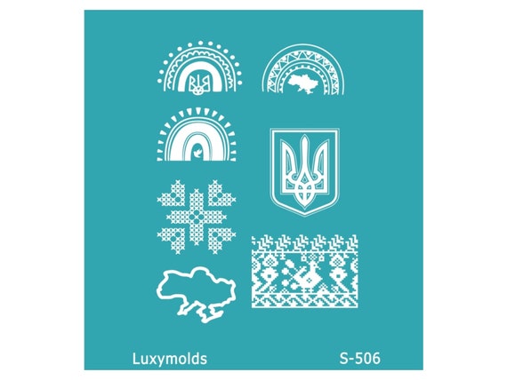 Silk screen stencil for polymer clay "Luxymolds" "Ukraine" S-506