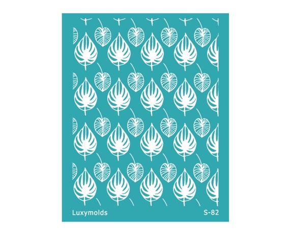 Silk screen stencil for polymer clay "Luxymolds" S-82 "Monstera"