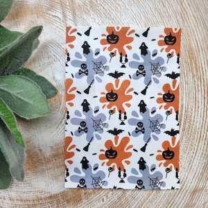 Clay transfer paper/Image transfer paper for clay/Water soluble paper for polymer clay/Halloween pumpkin Skull Ghost pattern transfer sheets