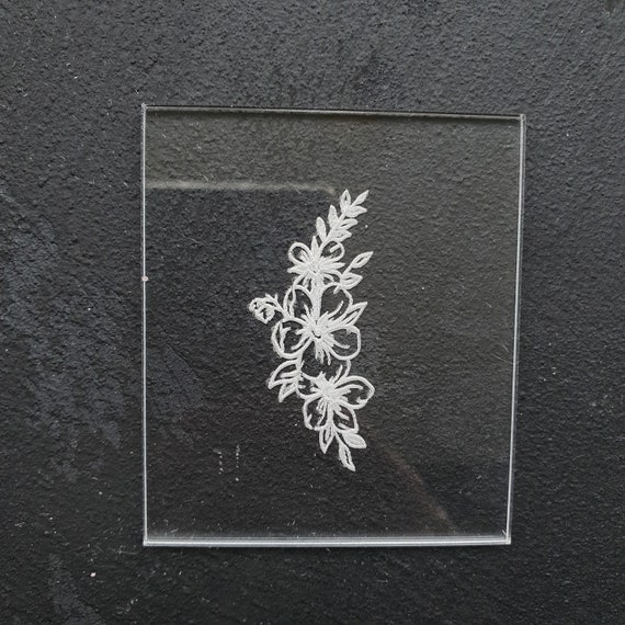 Embossing stamp for polymer clay Floral texture plate Flower debossing stamp Acrylic stamps