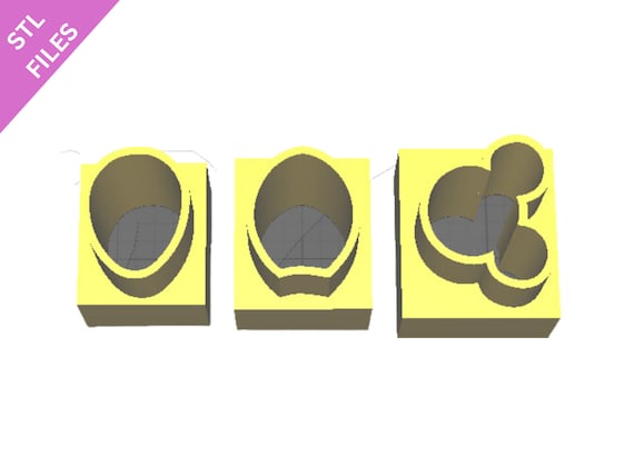 STL clay micro cutters files for 3D printing Sharp earring cutters Mouse Animal Egg Flower petals Leaves download file for resin machine