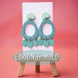 Silicone earrings mold mould for resin and epoxy