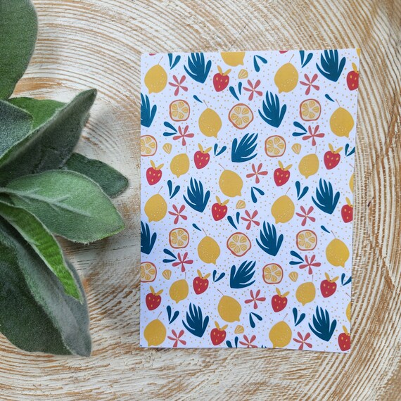 Clay transfer paper/ Image transfer paper/ Water soluble paper for polymer clay/Summer fruits transfer sheets/ Transfer paper for clay