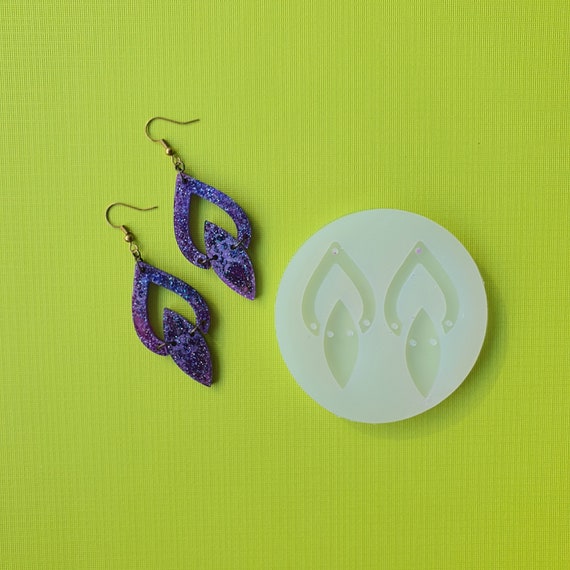 Silicone earrings mold mould for resin and epoxy