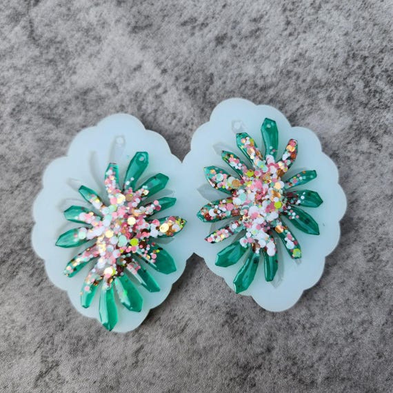 Fern Leaf Silicone Earring Mold, Resin Jewelry Botanic Design