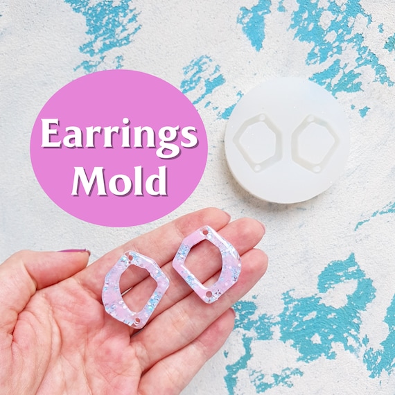 Silicone earrings mold mould for resin and epoxy