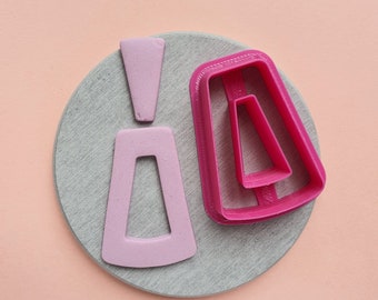 Trapezoid Polymer clay 3D cutters Jewelry Earrings Geometry shape cutter