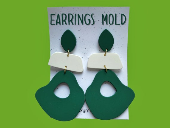 Silicone earrings mold/Silicone epoxy mold/Silicone earring molds/Silicone UV resin molds/Abstract silicone jewelry mold/Matte finished mold