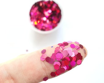 Burgundy Hexagon Chunky glitter for Resin Epoxy crafts