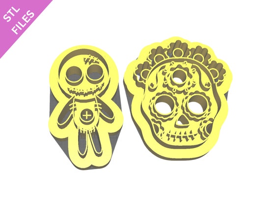Digital STL files for 3D printing Clay cutters Earrings sharp version cutters Flower Leaf Mermaid cutters download files for resin machine