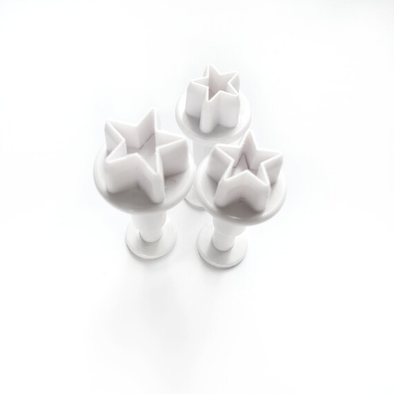 3 pcs Stars cutters Geometry shapes for polymer clay