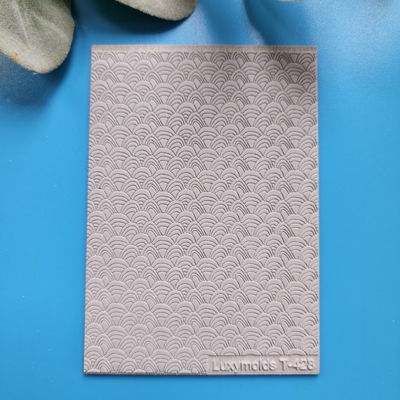 Polymer clay Texture tile Texture mat Clay stamp Polymer clay texture stencils "Rainbow" design clay texture Rubber mat T-428