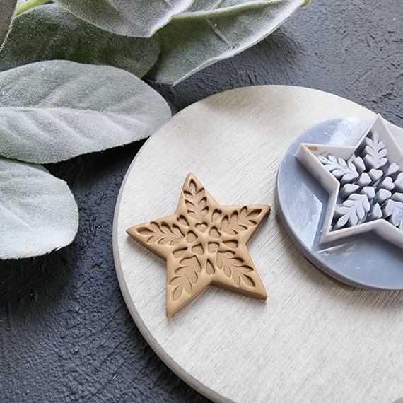 Polymer Clay cutters "Star Leaves" Earrings sharp clay cutter stamp Jewelry cutters Earrings molds Polymer clay tool Clay supplies
