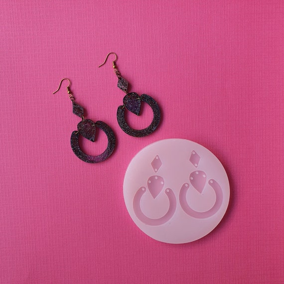 Silicone earrings mold mould for resin and epoxy