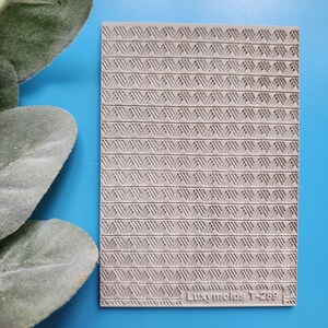 Polymer clay Texture tile Texture mat Clay stamp Polymer clay texture stencils &quot;Wavey&quot; design clay texture Rubber mat T-289