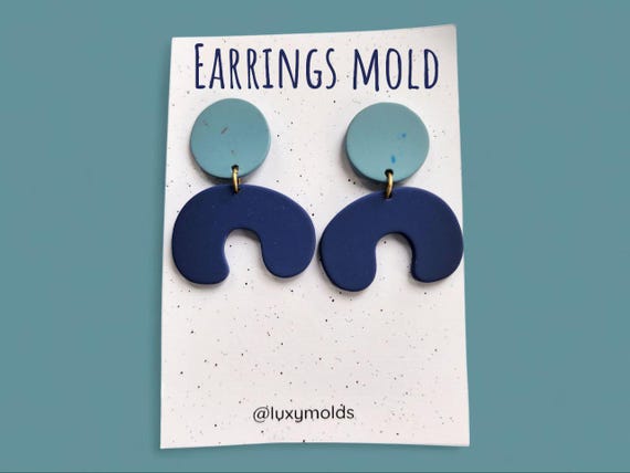 Silicone earrings mold / Silicone epoxy mold / Silicone UV resin molds / Geometry earrings silicone jewelry mold / Matte effect earring mold