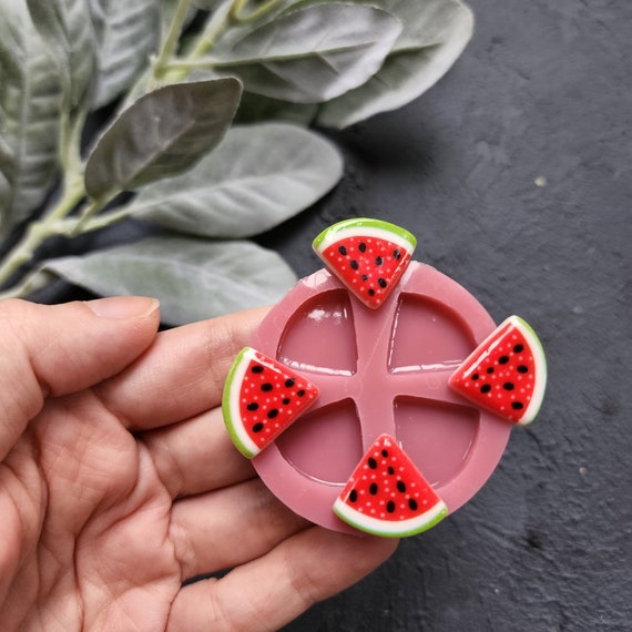 Silicone earrings mold / Silicone epoxy mold / Silicone stud earring moulds / Silicone UV resin molds / Watermelon jewelry mold / Clay tool