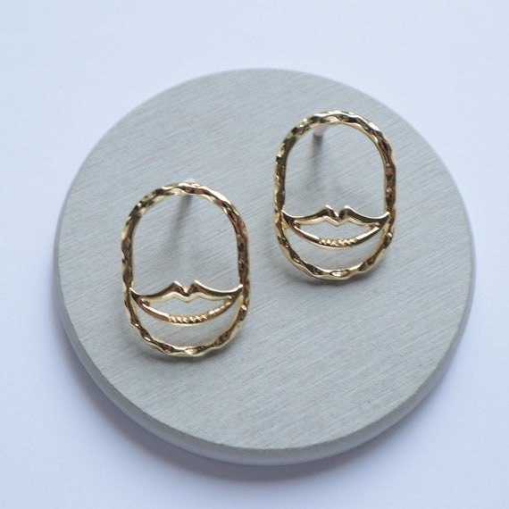 Earrings stud components Lips Geometric Oval studs Earrings findings DIY jewelry