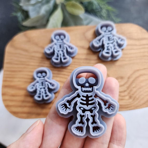 Polymer Clay cutters Skeleton Halloween Earrings molds Polymer clay tools sharp cutter stamp Jewelry earrings cutters Clay supplies