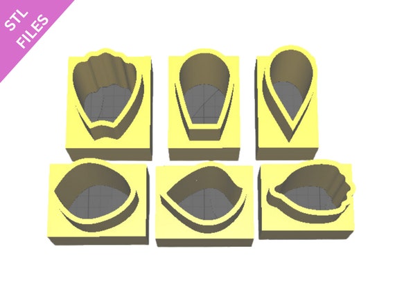 STL clay micro cutters files for 3D printing Sharp earring cutters Florals Flower petals Leaves Leaf download file for resin machine