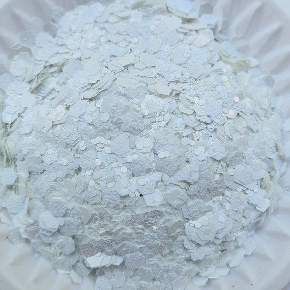 Chunky glitter "White" for Resin Epoxy crafts, for nail design