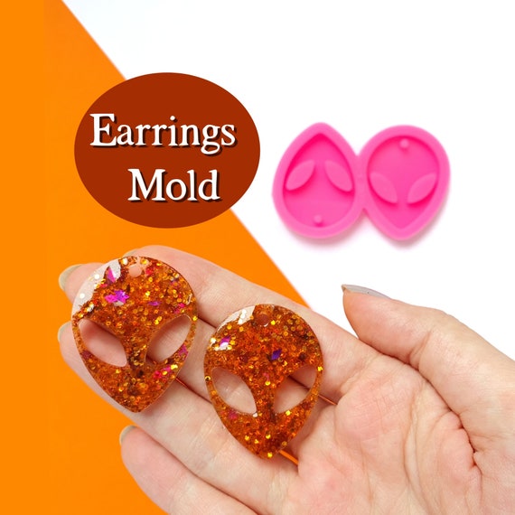 Silicone earrings mold for resin and epoxy