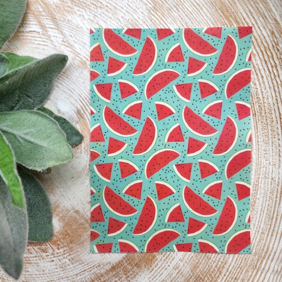 Clay transfer paper/ Image transfer paper/ Water soluble paper for polymer clay/ Watermelon transfer sheets/ Transfer paper for clay